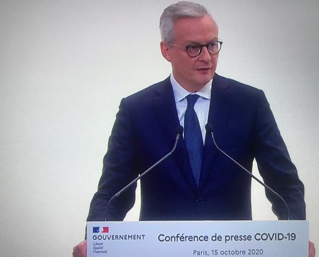 'Nous allons apporter une réponse massive à un crise massive' à déclaré Bruno Le Maire, ministre de l'économie et des finances