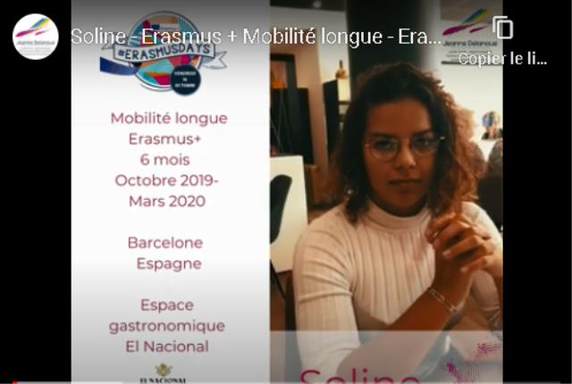 Témoignage de Soline partie en mobilité Erasmus + au cours de l'année scolaire 2019/2020