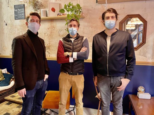 De gauche à droite :  Alban Le biez, Christophe Pradeau et  Germain Cazaux, les trois associés du Region de Clichy.