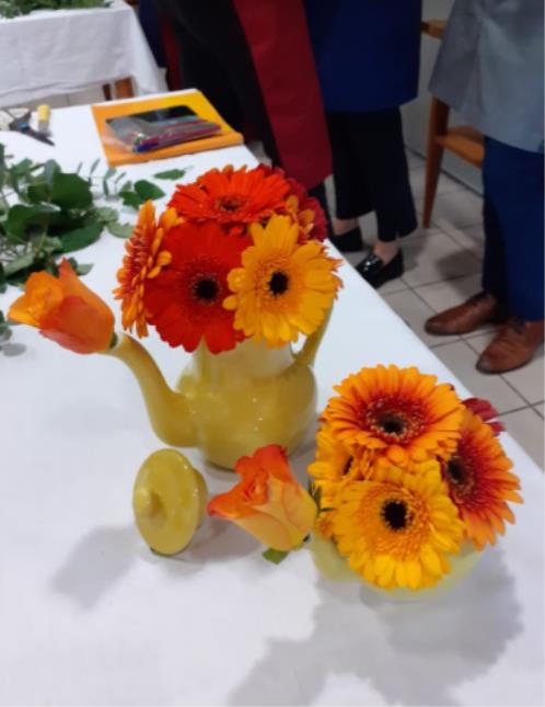 Une des compositions florales