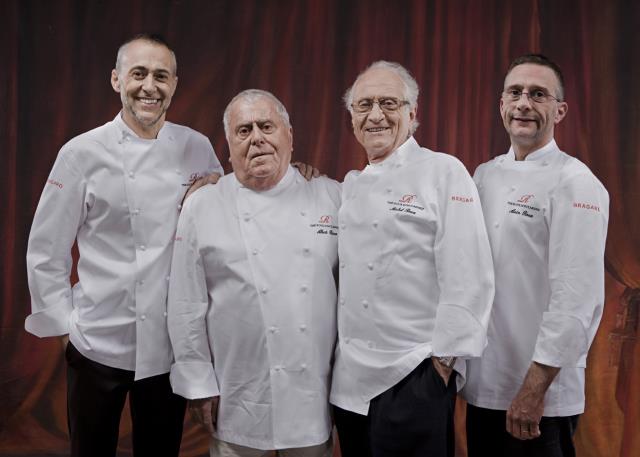 La famille Roux : Michel Jr, Albert, Michel et Alain, tous chefs.