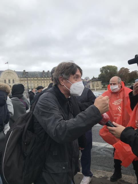 Alain Fontaine, président de l'Association Françaises des Maîtres Restateurs, a participé avec sa femme et ses filles à cette manifestation au caractère familial et pacifique.