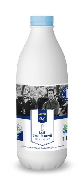 Le lait Métro 'Engagé pour l'avenir'.