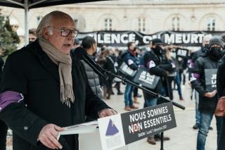 Le président de l'Umih 21, Patrick Jacquier, lundi après-midi à Dijon.