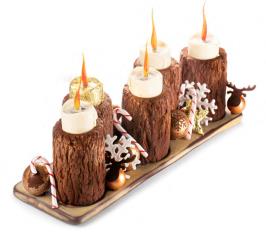 Les Bois Féeriques, la bûche de Gaëtan Fiard, chef pâtissier du Resort de Terre Blanche.