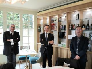 De gauche à droite  Jérôme Kohn, directeur du CFA Gérard Gautier, président Chambre de Métiers...