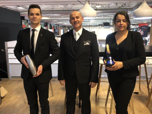 Kevin Compere et Emmanuel Fournis au restaurant VIP de Transgourmet à EquipHotel