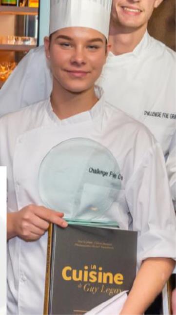 Océane Bitam, 1er Prix du Challenge Foie Gras des Jeunes Créateurs Culinaires