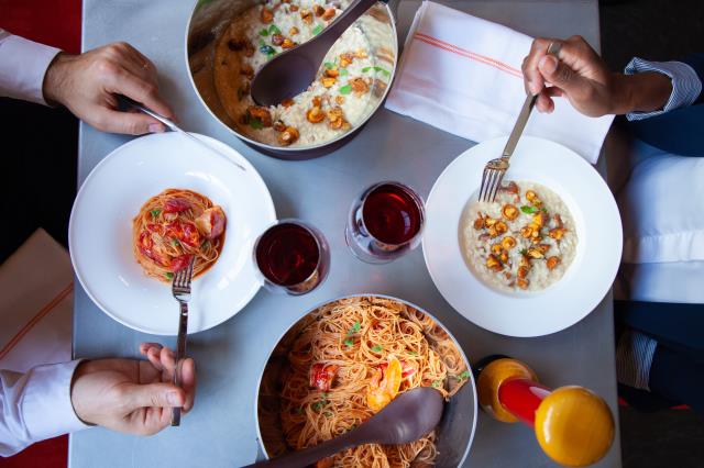 La Pasta Pot permet de se servir comme à la maison : convivialité assurée.