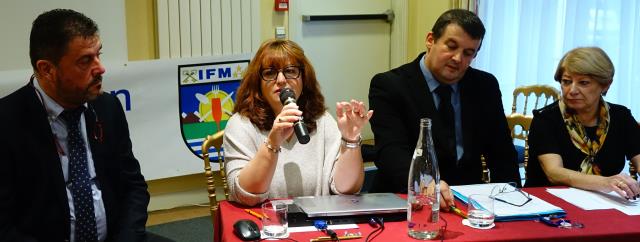 Yves Larrouture, nouveau président de l'IFM, Nathalie Baudoin, Jean-Christophe Carcenac et Martine Courbon, présidente de l'UMIH63.