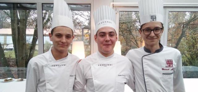 Le podium de la finale régionale Ile-de-France du Concours Meilleur Apprenti de France 2018  cuisine