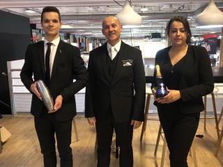 Kevin Compere et Emmanuel Fournis au restaurant VIP de Transgourmet à EquipHotel