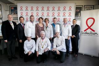 De gauche à droite : 
	En haut : Michel Pasquet (Académie Culinaire de France), Bruno de Monte...