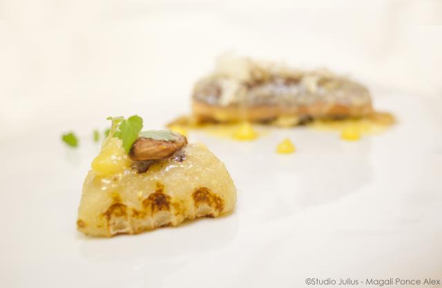 Omble de la Sorgue aux amandes, un plat de Xavier Mathieu.