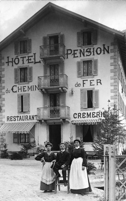 L'hôtel du chemin de fer, premier nom de l'Albert 1er, en 1903