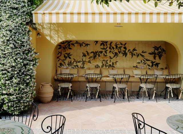 Terrasse du restaurant La Patio, de l'hôtel La Pérouse, à Nice