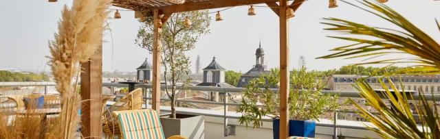 Le rooftop du restaurant Tchanqué, à l'Indigo Bordeaux.