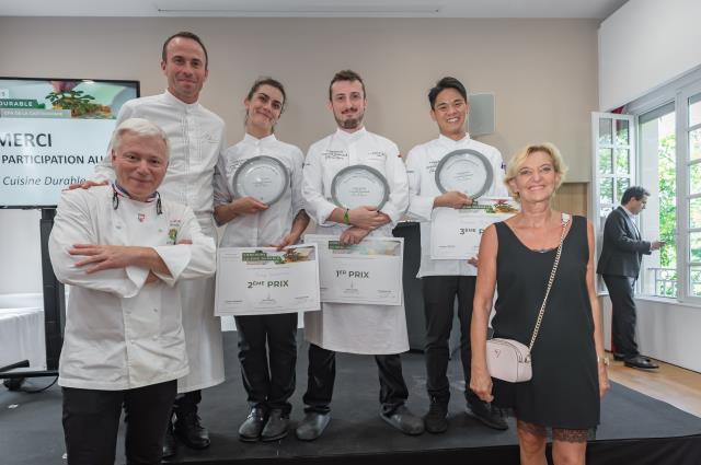 Le premier podium du concours de Cuisine Durable en 2023.