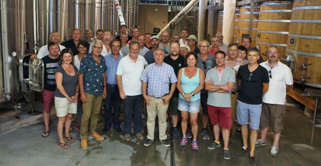 Les membres de l'association ont été reçus, notamment, par Jean-Benoit Cavalier président du syndicat AOC Languedoc.