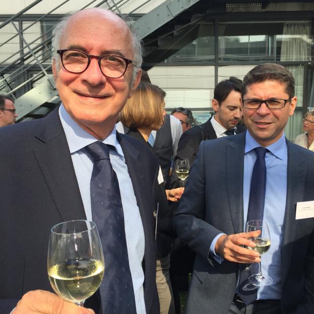 Apéritif Bio pour Alain Caillat, inspecteur d'académie, inspecteur pédagogique régional Economie gestion et Ismaël Menault directeur de l'EPMTTH