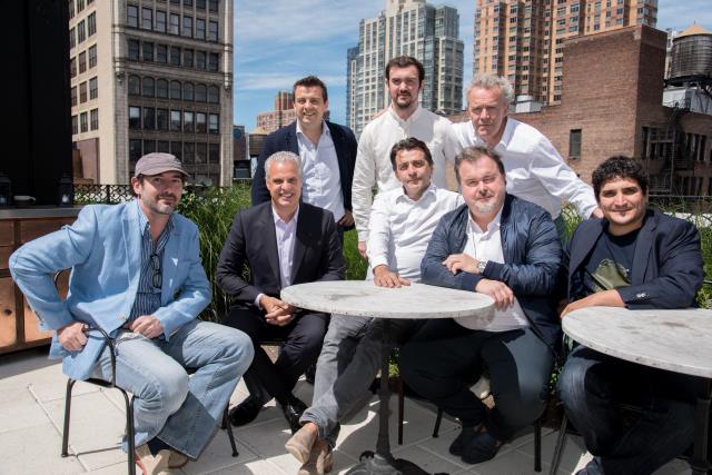 Les chefs français à New York pour la sortie des 50 Best : Paul Pairet, Eric Ripert, Alexandre Gauthier, Yannick Alleno, Bertrand Grebaut, Pierre Hermé, Alain Passard et Mauro Colagreco.