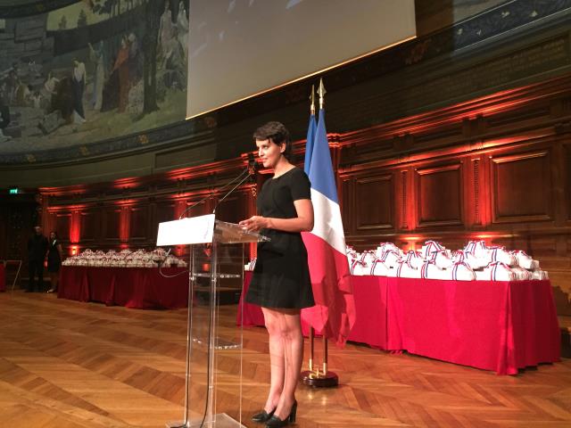 Najat Vallaud-Belkacem, ministre de l'Éducation nationale, de l'enseignement supérieur et de la recherche est venue cette année encore féliciter les lauréats.