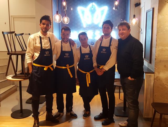 Keyvan Badri, Michael Da Silva, Samir Ezzaoui, Santiago Michel et Olivier Bellin, l'équipe de Mersea, Paris