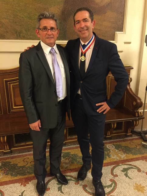 Michel Lugnier inspecteur général de l'Éducation nationale pour la filière hôtellerie-restauration et Fabrice Prochasson MOF et président de l'Académie Culinaire de France et parrain de la spécialité cuisine
