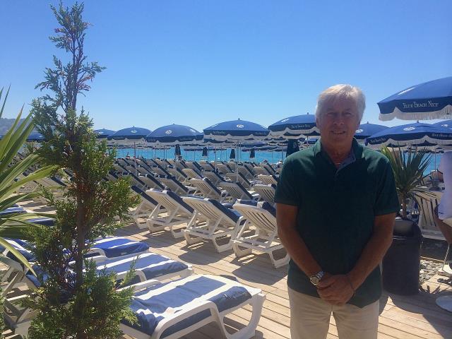 René Colomban, gérant de la plage Le Blue Beach sur la Promenade des Anglais à Nice