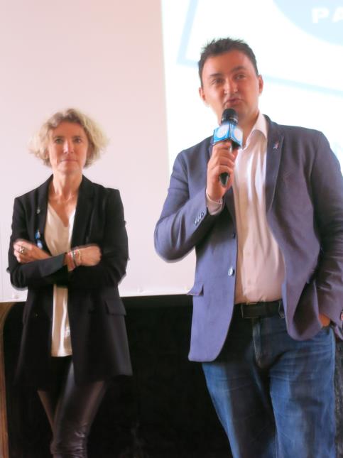 Corinne Menegaux, directrice du Salon et Jean François Martins, maire adjoint en charge du tourisme
