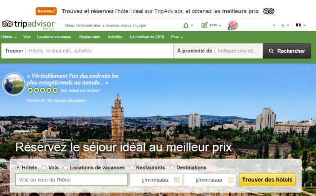 TripAdvisor met en avant la possibilité de réserver un séjour