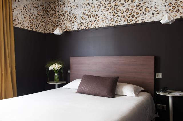 L'imprimé léopard a déjà trouvé sa place dans deux chambres de L'Hôtel, à Nantes (44).