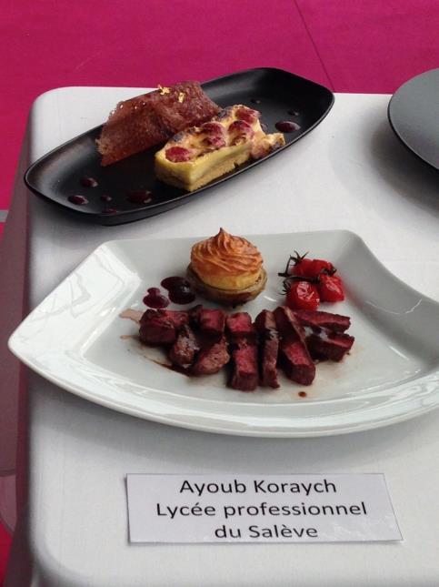 Le plat réalisé par Ayoub à la première place