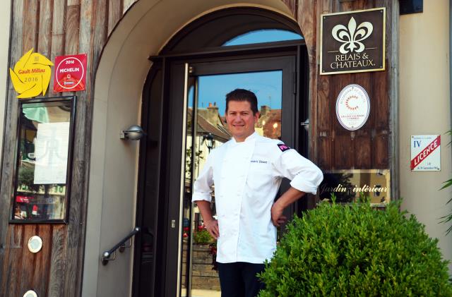 Frédéric Doucet, chef et propriétaire de L'Hôtel de la Poste à Charolles (1* Michelin), affilié Relais & Châteaux depuis juin dernier.