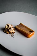 Truite, raifort et champignons de Paris