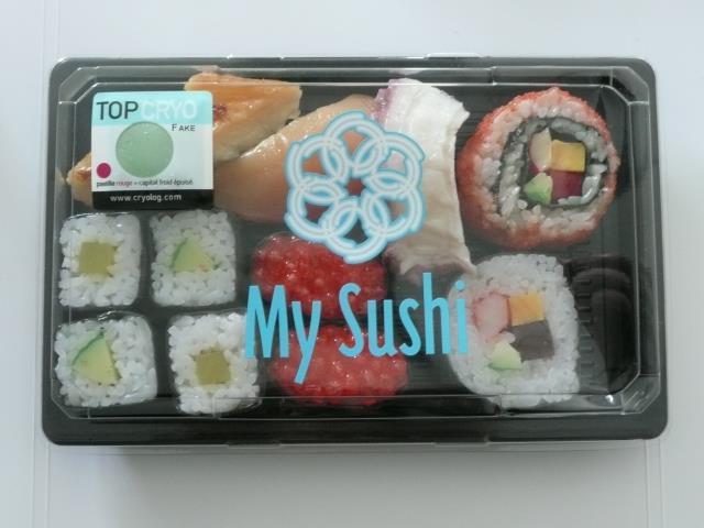 Emballage My Sushi avec la puce TopcryoTm.