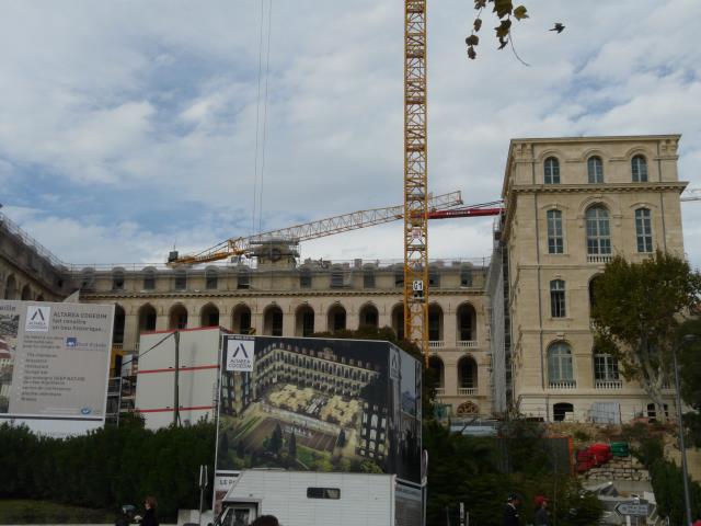 Le chantier du futur InterContinental qui sera ouvert dans les murs de l'hôtel-Dieu de Marseille.