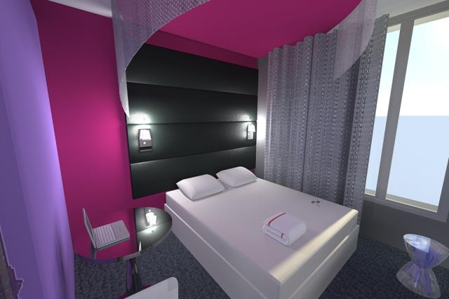Chambre de l'hôtel ibis Style Paris Pigalle Montmartre.