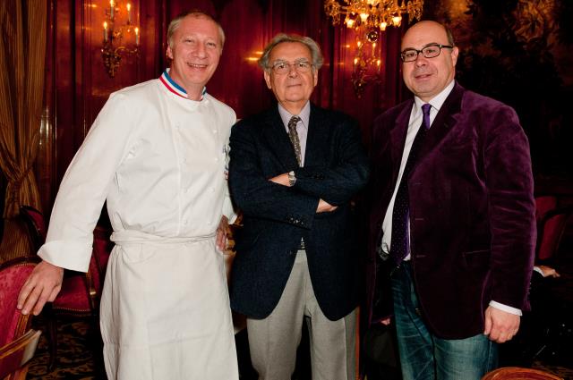 Eric Fréchon, Bernard Pivot et Christian Makarian directeur délégué de la rédaction de l'Express.