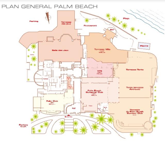Plan de l'actuel Casino Palm Beach de Cannes