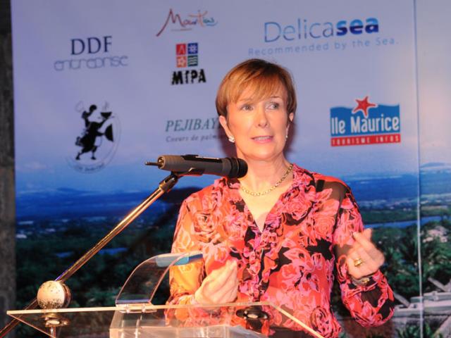 Dominique Loiseau lors de la remise des prix.