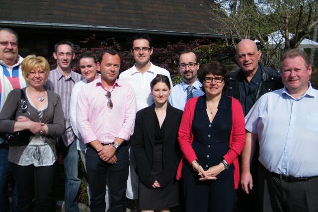 Les premiers membres de l'association des métiers de la salle du Loiret
