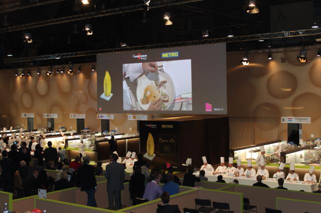 Première journée du Bocuse d'or Europe à Bruxelles, au sein d'Horeca Life.