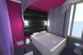Chambre de l'hôtel ibis Style Paris Pigalle Montmartre.