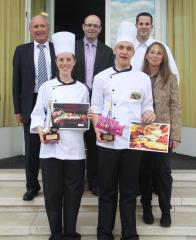 Héloïse Benoit, 1er prix légumes frais et Quentin Garnier, 1er prix dessert de fruits et lauréat du...