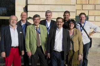 Bernard Gontier (Pdt des Hôteliers), Alain Bard (secrétaire général), Claude Bellot (en veste verte...