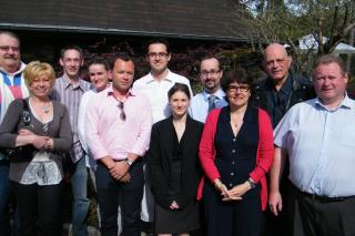 Les premiers membres de l'association des métiers de la salle du Loiret