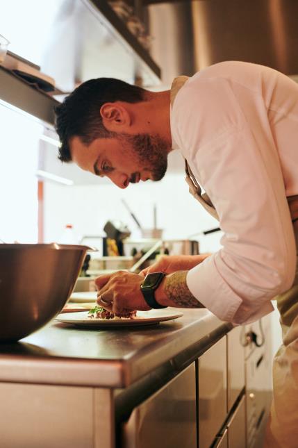 Diego Delbecq, chef du restaurant le Rozó à Marcq-en-Baroeul.