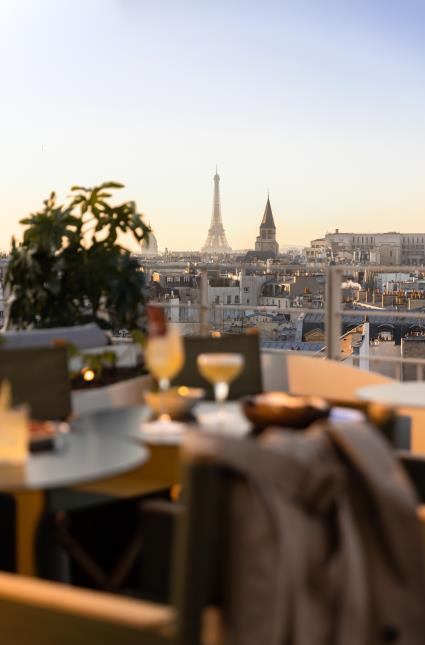 Vue du rooftop de l'hôtel Dame des Arts.