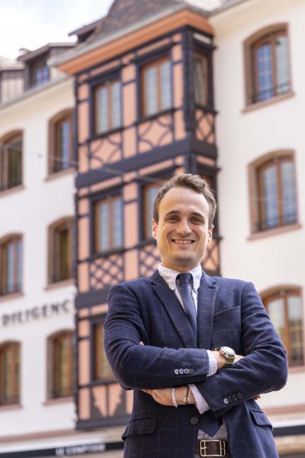 François Baly dirige l'hôtel La Diligence, à Obernai, depuis son ouverture en octobre 2021.